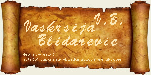Vaskrsija Blidarević vizit kartica